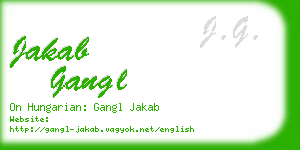 jakab gangl business card